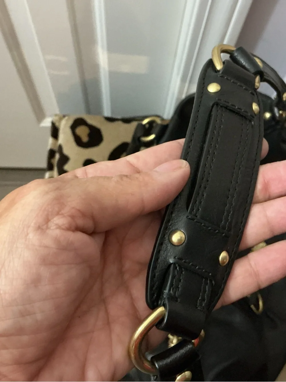 Authentic Coach Madison Audrey Black Leather Satchel